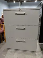 Haworth 3 Drawer Lateral Filing Cabinet - 30 Inch Wide