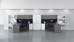 2 Person Desk with Storage