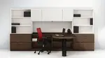 L Shaped Peninsula Desk with Storage