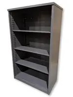 Gray Metal Bookshelf â€“ 36 Inch Wide