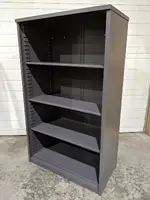Gray Metal Bookshelf â€“ 36 Inch Wide