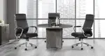 Round Conference Table and Chairs Set