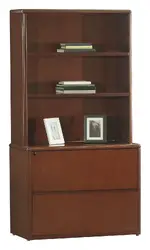 2 Drawer Lateral Filing Cabinet with Hutch