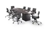 Racetrack Cube Base Conference Room Table and Chair Set