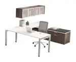 U Shaped Desk with Storage