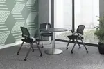 Round Office Table and Chairs Set