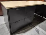 Maple Laminate U-Shaped Peninsula Desk with Drawers