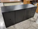 Black Laminate Storage Credenza 