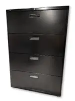 Black Hon 4 Drawer Lateral Filing Cabinet â€“ 36 Inch Wide