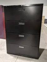 Black Hon 4 Drawer Lateral Filing Cabinet â€“ 36 Inch Wide