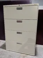 Putty Hon 4 Drawer Lateral Filing Cabinet â€“ 36 Inch Wide