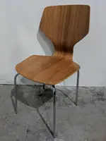 Room and Board Cherry Guest Chair with Chrome Legs