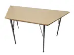 Maple Laminate Table with Silver Metal Legs