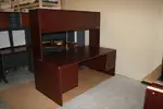 Mahogony Colored Desk with Hutch