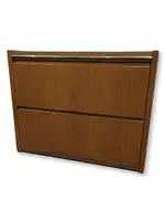 Oak Laminate 2 Drawer Lateral Filing Cabinet â€“ 36 Inch Wide