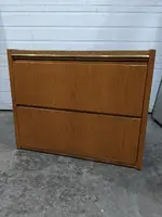 Oak Laminate 2 Drawer Lateral Filing Cabinet â€“ 36 Inch Wide