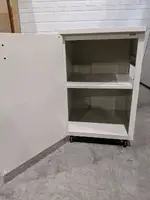 Small Putty Metal Storage Cabinet - 18 Inch Wide