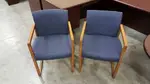 Blue Fabric Guest Chairs