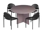 Round Conference Table and Chairs Set