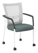 Mesh Back Guest Chair on Wheels