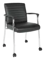 Vinyl Guest Chair with Wheels