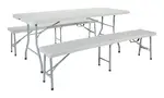 6' Folding Table and Benches Combo