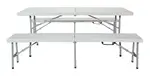 6' Folding Table and Benches Combo