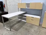L Shaped Desk with Hutch