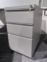 Three Drawer Metal Pedestal