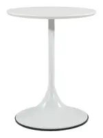 Modern Side Table with Metal Pedestal