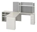 T Shaped Desk with Storage