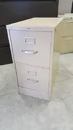 Two Drawer Beige HON Filing Cabinet