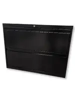 Black Metal 2 Drawer Lateral Filing Cabinet â€“ 36 Inch Wide