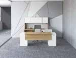 Rectangular Desk and Credenza Set