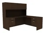 L Shaped Desk with Hutch