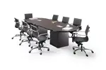 Racetrack Conference Table with Cube Base