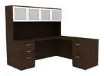 L Desk with Hutch