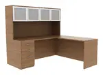 L-Shaped Office Desk with Hutch