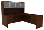 L Shaped Desk with Hutch