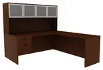 L-Shaped Desk with Hutch