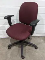 Burgundy Rolling Office Chair