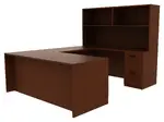 U Shaped Desk with Hutch