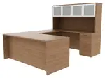 U Shaped Desk with Hutch