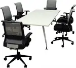 Contemporary Conference Table and Chairs Set