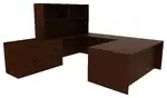 U Shaped Desk with Storage