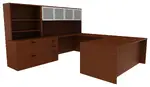 U Shaped Desk with Hutch