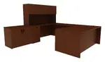 U-Shaped Desk with Hutch