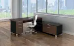 Modern L Shaped Desk with Storage