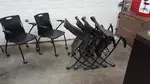 Nesting Rolling BLack Plastic Chairs