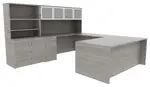 U Shaped Desk with Storage